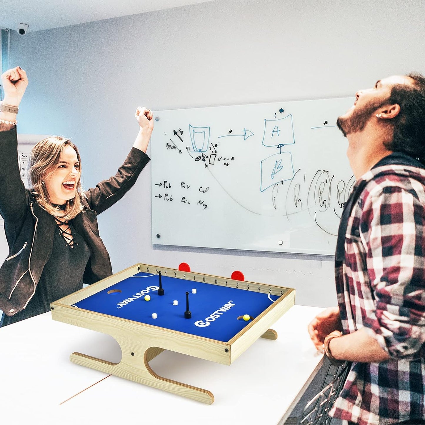 Magnetisches Tischspiel - Tischfußball und Airhockey