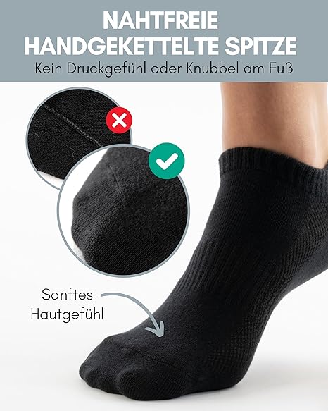 HELDENWERK Sneaker Socken - 10 Paar - Kurze Sportsocken für Männer & Frauen - Schwarz - Atmungsaktiv & Belüftung - Bequeme Passform