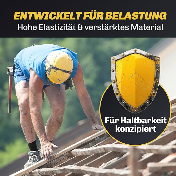 Hero Work 10 Paar Premium Arbeitssocken für Männer - Verstärkte Baumwolle, bequemer Bund, strapazierfähig - Größe 47-50
