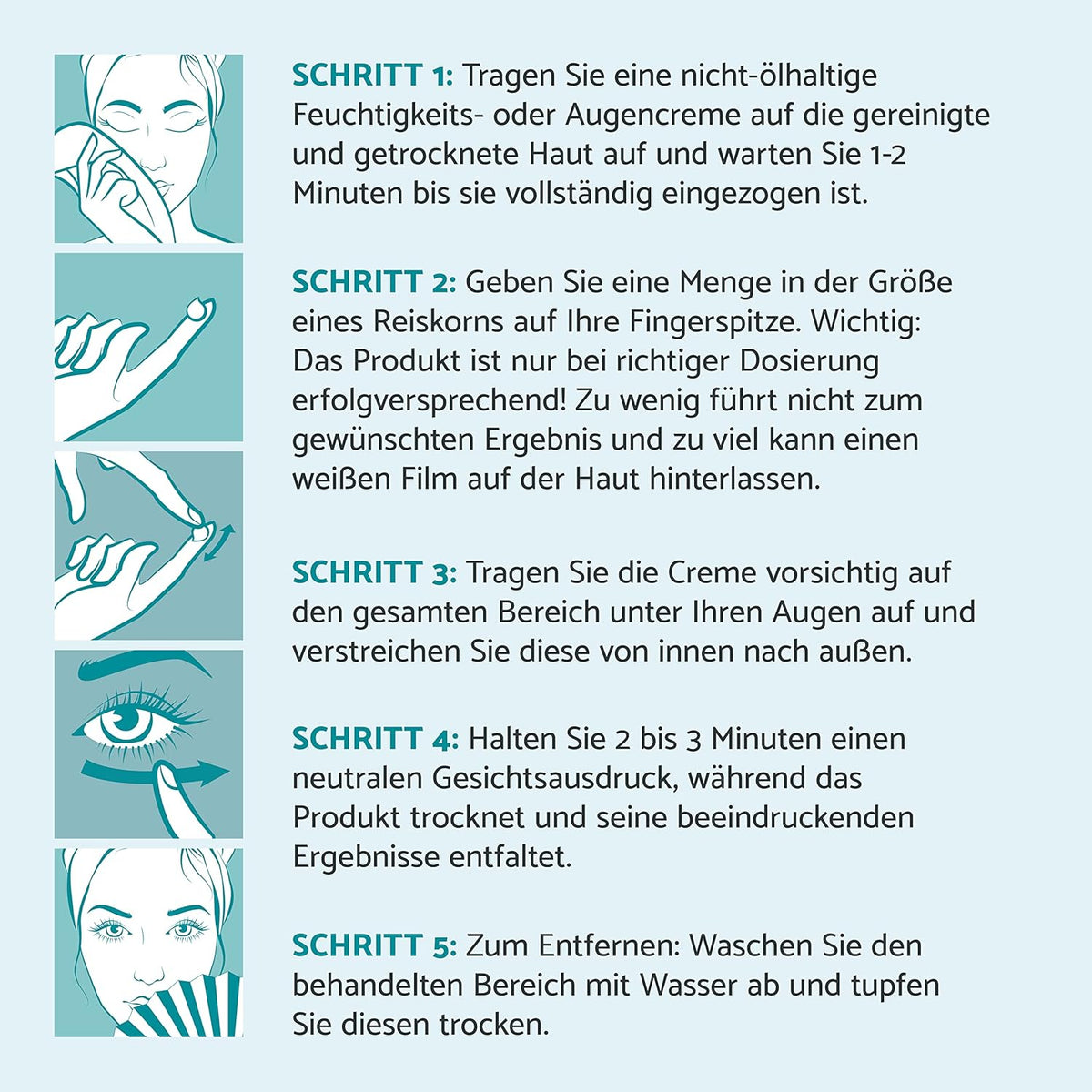 Remescar - Augencreme - Anti-Aging-Augencreme - beseitigt Schwellungen und dunkle Augenringe in nur 2 Minuten - 8 ml für bis zu 180 Anwendungen - Weiß