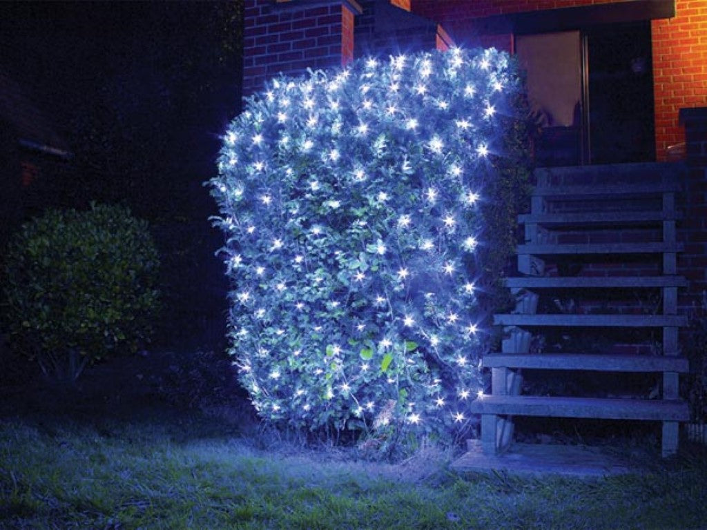 Light Creations Netlight Led - 2 X 2 M - 144 weiße Lampen - schwarzes Kabel - 36 V