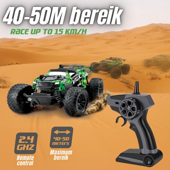 Vertrex Outlander RC Controllable Car - Ferngesteuertes Rennspielzeug - Erwachsene & Jungen - für draußen - Funkferngesteuert - Grün