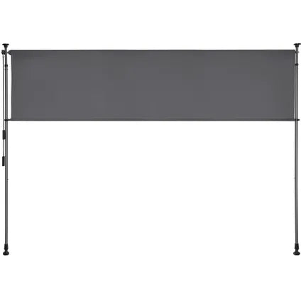 tectake Taija Klemm-Sonnenschutz 208 x 310 cm – Balkon- und Terrassen-Sonnenschutz – UV-Schutz 50+ – Ohne Bohren – Polyester – Anthrazit
