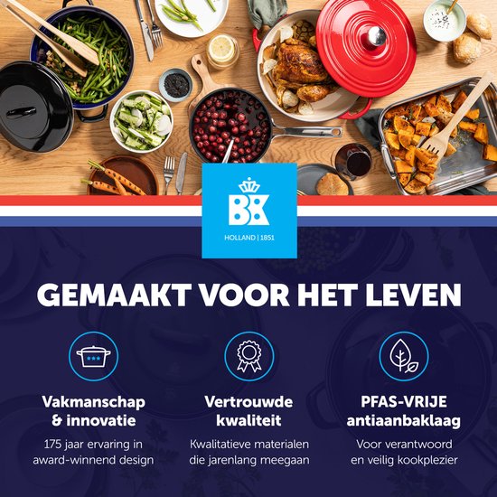 BK Vivid Pfannenset, 2-teilig – 24/28 cm – PFAS-freie Antihaftbeschichtung – Induktionspfanne – Keramikpfanne – Ofenfest bis 160 °C – Kaltgriffe – Schwarz