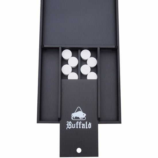 Buffalo Shuffleboard Nero – 200 cm – inkl. 30 Scheiben & Aufbewahrungsdeckel