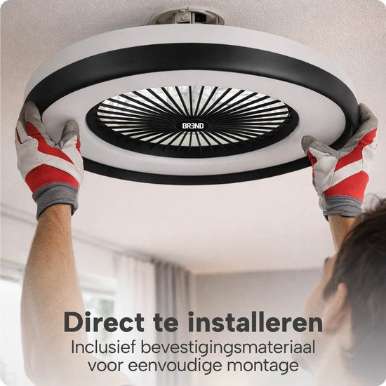 Intelligente Deckenleuchte mit Ventilator – Deckenventilator mit App und Fernbedienung – 4800 Lumen – RGB – 6 Geschwindigkeitsstufen – BREND BR-2253