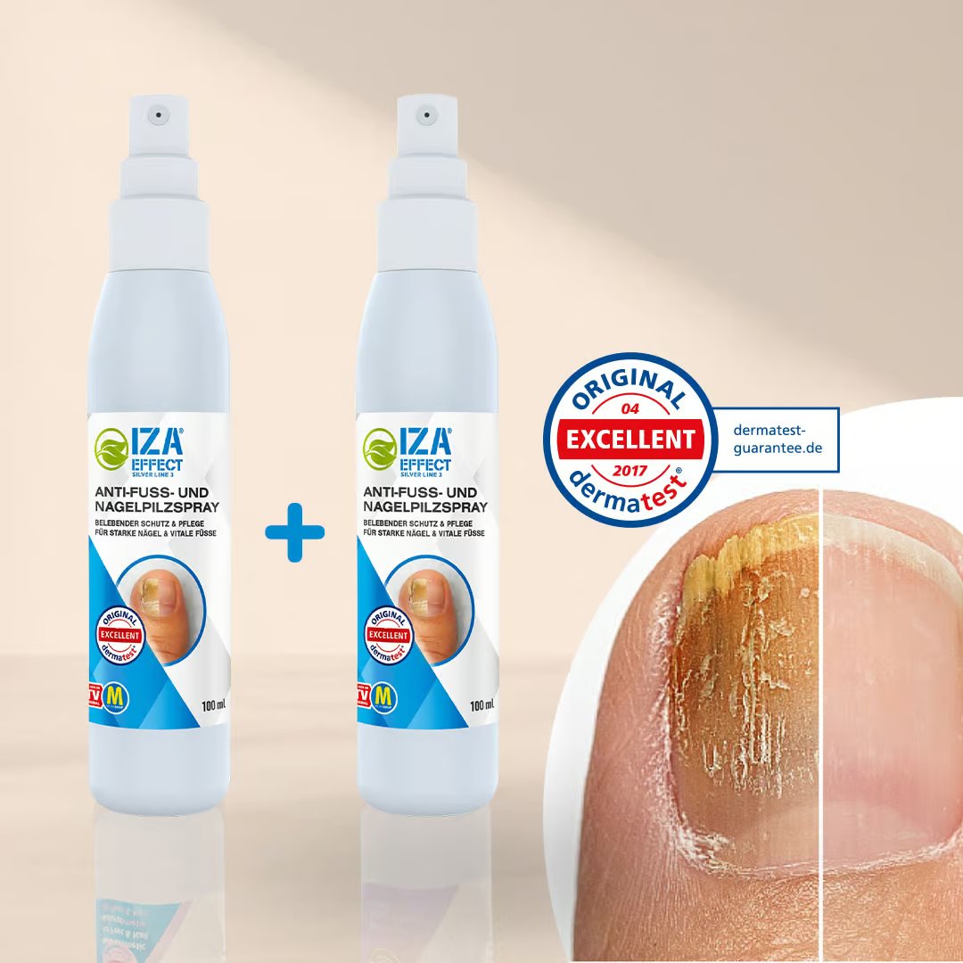 IZA Effect Fußpilz- und Nagelspray-Set – Schnelle Anwendung – Sichtbares Ergebnis – 1+1 gratis
