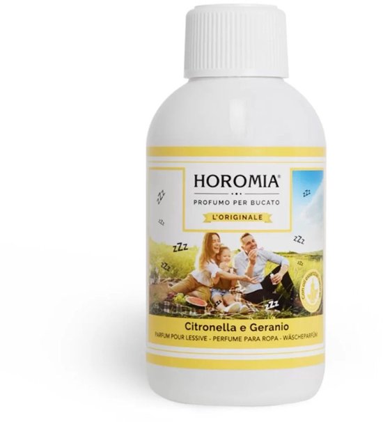 Horomia Waschparfüm Citronella und Geranie 250 ml – Limited Edition – Anti-Mücken – Duft für die Wäsche
