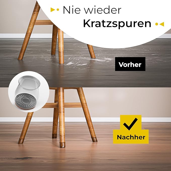 five Dots Stuhlbeinkappen 32 Stück / Satz mittel