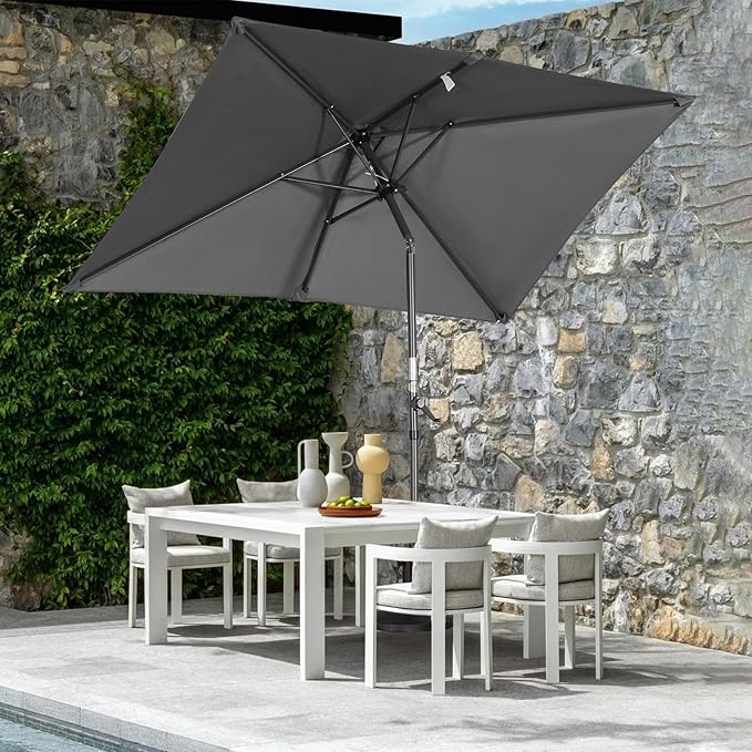 Angel Living Tuniparasol - 210 x 140 cm, mit Kurbel - kippbar - UV 50+ - rechteckig