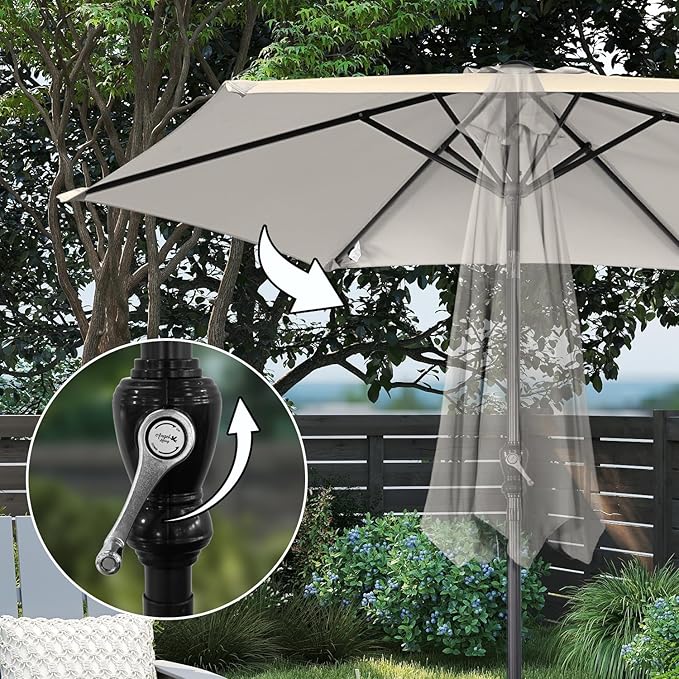 Angel Living Sonnenschirm - Ø250 cm - kippbar - Creme