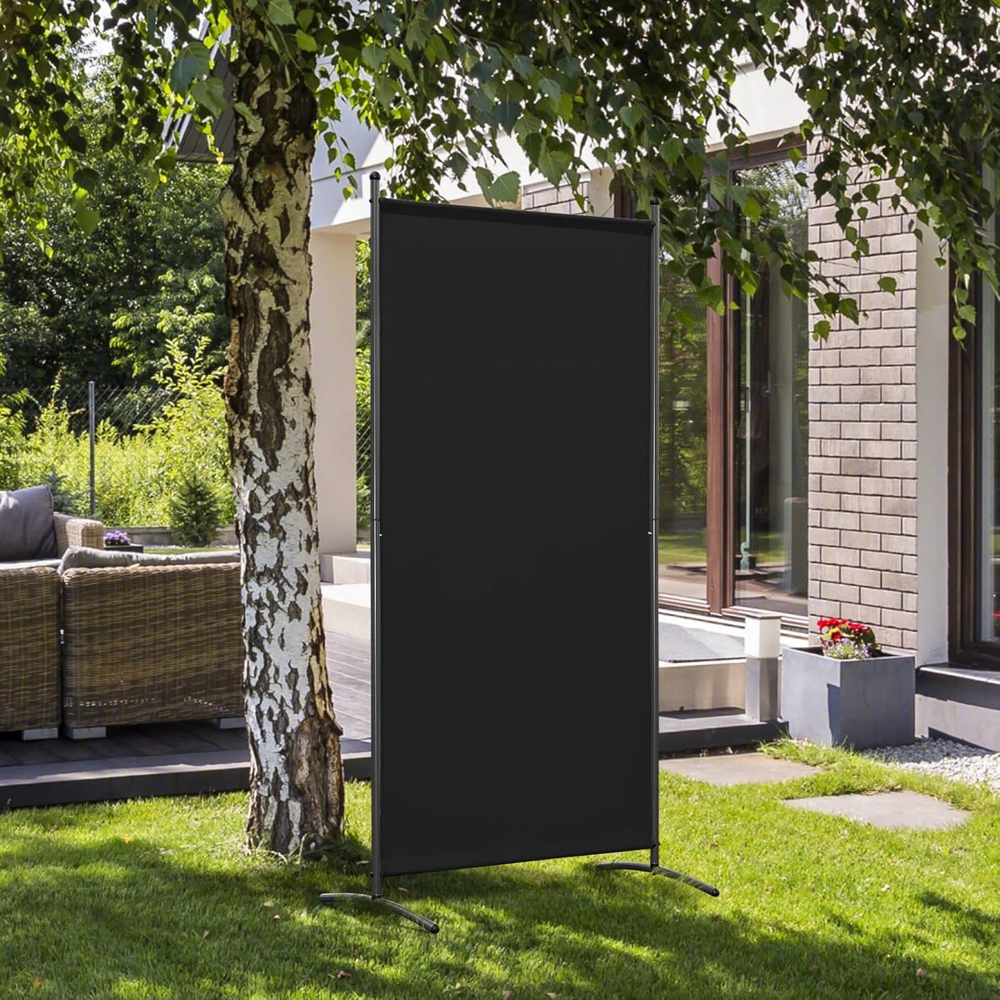 Angel Living Room Screens - 1-teilig - Raumteiler - faltbar - Schwarz - 80 x 180cm