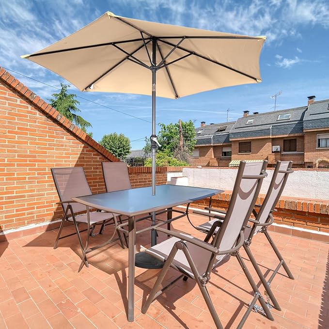 Angel Living Sonnenschirm Ø250 cm - kippbar - Beige