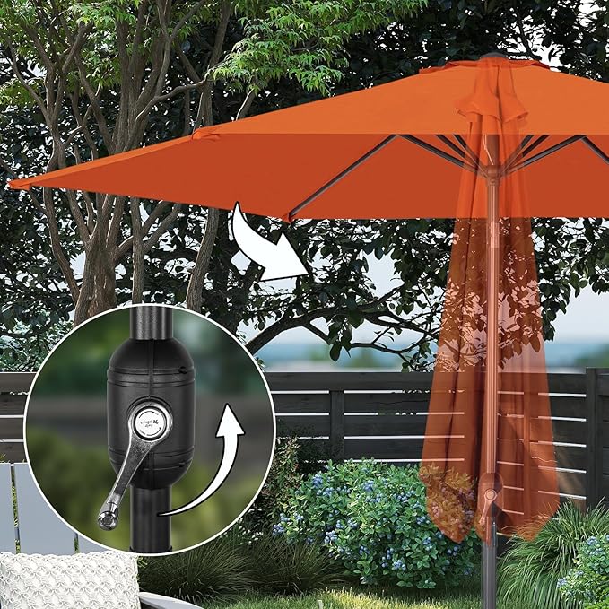 Angel Living Sonnenschirm - 300 cm - Terrassen-Sonnenschirm - Taupe - Aluminium - Polyester - UV50+