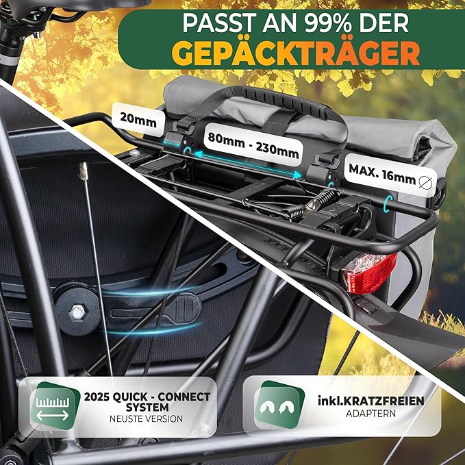 MIVELO Packtasche - Wasserdicht & Inkl. Laptopfach & Schultergurt - 20 Liter - Reflektierend