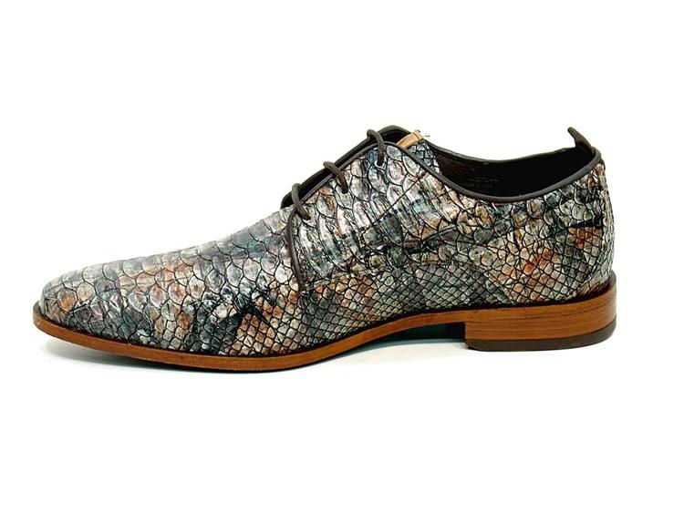 Rehab GREG PIECES Herren Schnürschuhe Braun/Grün - EU Größe 46 - Herausnehmbares Fußbett