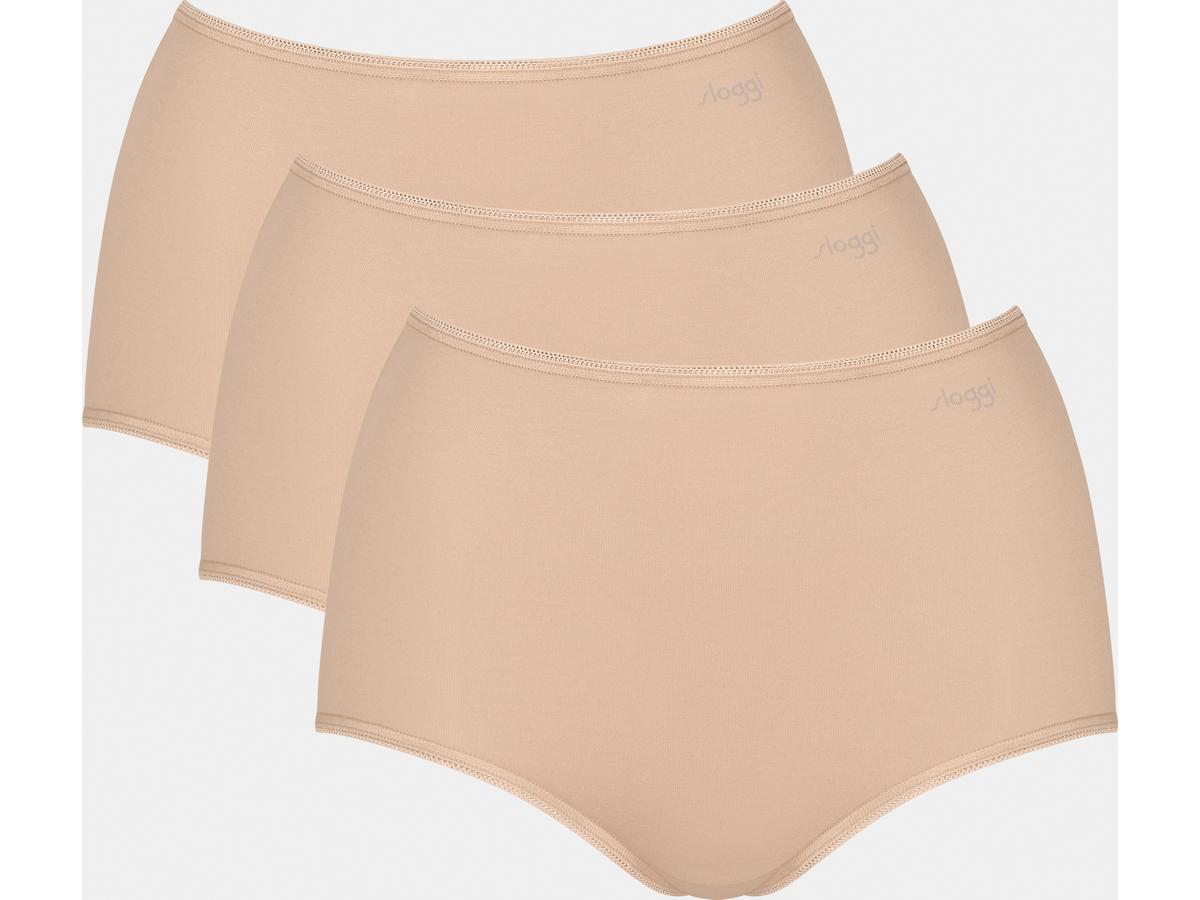 Sloggi Pure Comfort H Maxi Slip – 3er-Pack – Größe S – Skin