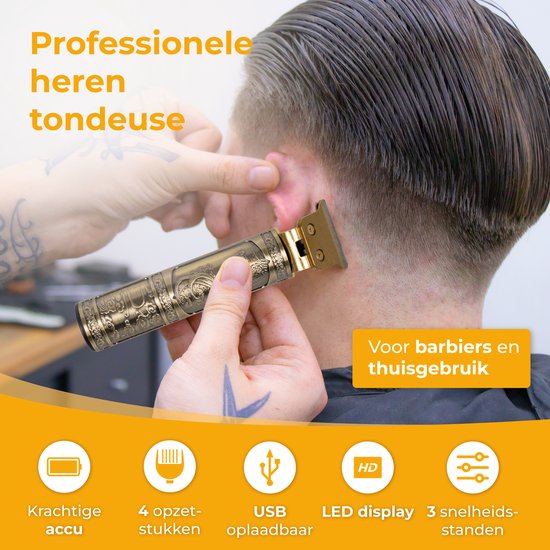 Nuvance - Trimmer Men - LED Display - Inklusive Aufsätze - Barttrimmer und Trimmer Men - Usb C Wiederaufladbar - Clipper
