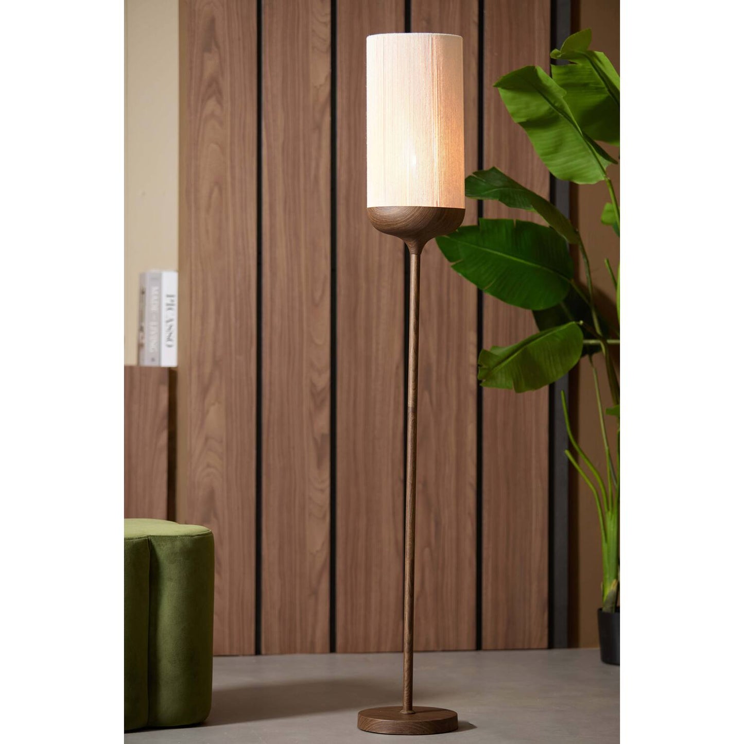 Light & Living Dania Stehlampe – Holzoptik – Ø 23 x 159 cm – Braun