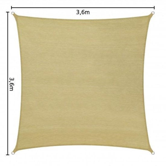 Viereckige Markise Sonnenschirm 3,6m x 3,6m 401810