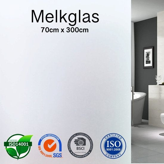 Homewell Fensterfolie HR++ 70x300cm - Sonnenschutz & Isolierung - Anti-opak - Selbstklebend - Milchglas