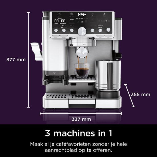 Ninja Luxe Café PRO Espresso- und Filterkaffeemaschine mit Milchaufschäumer – ES701EU