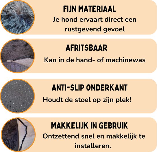 By Cee Cee Car Seat Dog Deluxe Back Seat - Hundekorb Auto mit Sicherheitsgurt - Autokorb Hund - Hundesitz - Großer Hund - Dunkelgrau - Größe M