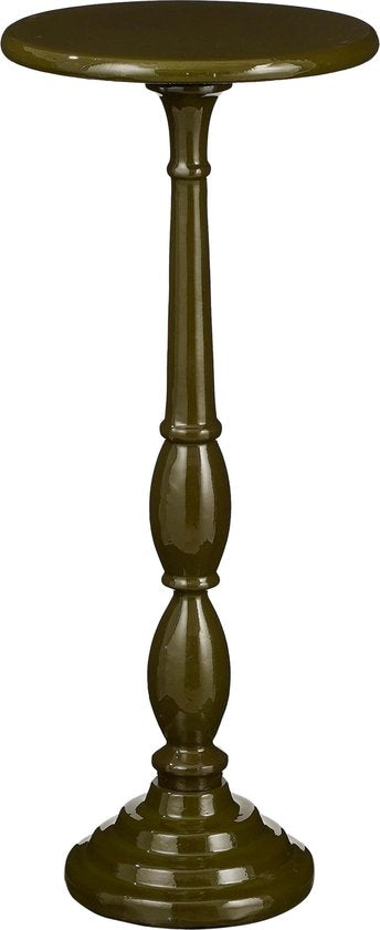 Mica Decorations Duco Beistelltisch - H61 x Ø25 cm - FSC 100% - Recyceltes Aluminium - Dunkelgrün