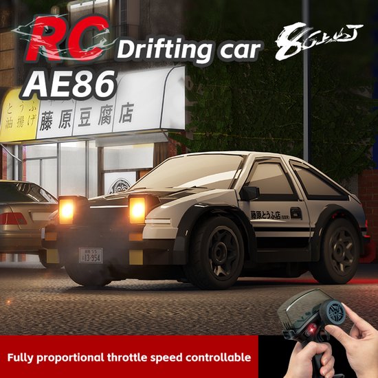 Fuegobird RC-Auto – RC-Fahrzeug – Drift-Auto für den Schreibtisch – Mini – Hochgeschwindigkeit – weiß
