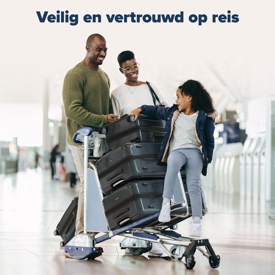 TRVLMORE - Kofferset - 3 Stück - 45L Handgepäck + 75L und 115L geräumiges Gepäck - TSA Schloss - Leichtgewicht - Reisekofferset - Dunkelgrau