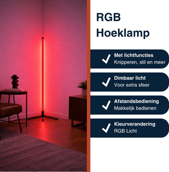 Grundig Stehlampe – LED – RGB – USB – 120 cm