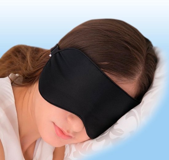 Northwall Premium Seiden-Schlafmaske mit Ohrstöpseln – 100 % lichtundurchlässige Augenmaske – verstellbar – schwarz