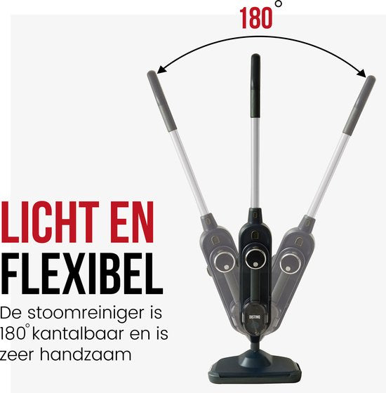 DistinQ Dampfreiniger für Kleidung, Sofa und Boden - Handdampfreiniger Teppichreiniger - Dampfer - 10 Aufsätze - 1300 Watt