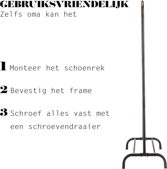 Housevitamin Schwarzer Kleiderständer – Tragkraft bis zu 30 kg – 80 x 40 x 150 cm