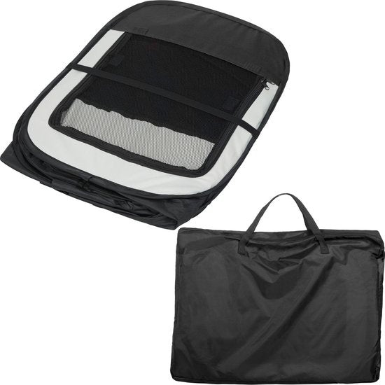 tectake Faltbares Welpenzelt für Welpen Schwarz inkl. - Tragetasche - 400734