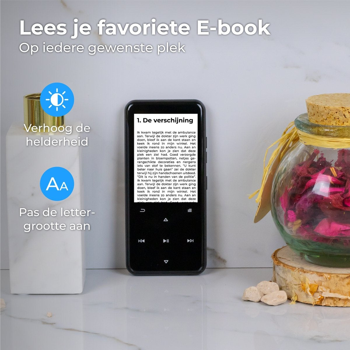 Nuvance - MP3 Player Bluetooth - 16GB interner Speicher - Unterstützung von bis zu 128GB - Voice Recorder Digital - mit FM Radio - Schwarz