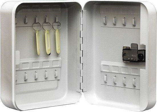 BRASQ Schlüsselsafe 20 Schlüssel mit Zahlenschloss - Schlüsselkasten, Schlüsselschrank KC300 Grau mit Zahlenschloss