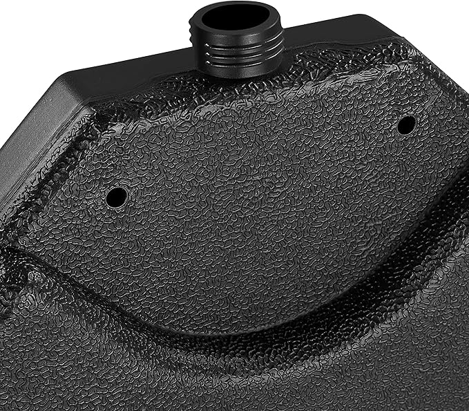 Yaheetech Sonnenschirmständer, 4-teiliges befüllbares Set für Hängeschirme – Schwarz – bis zu 80 kg Sand / 60 kg Wasser