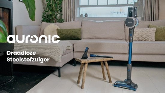 Auronic Stick Staubsauger - Kabellos - Beutellos - Akkubetrieben - Selbstständig - 220 W - Extra Akku - Grau/Lila