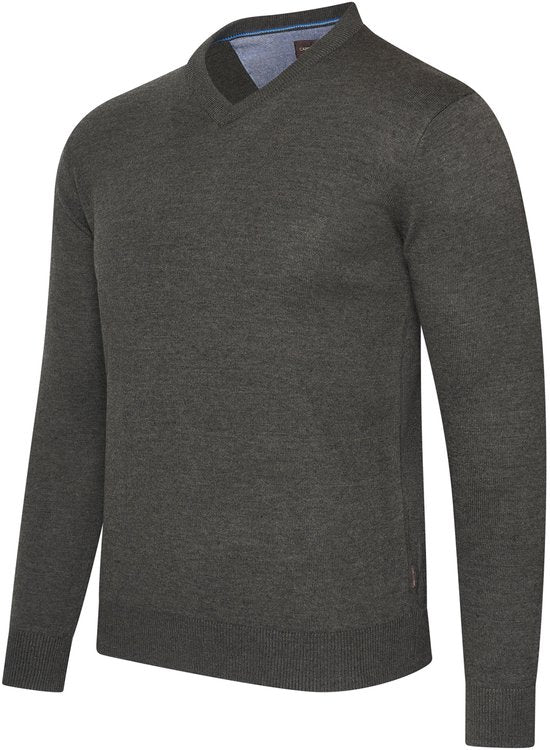 Cappuccino Italia - Herren Pullover Salerno Pullover - Grau - Größe XXL