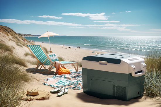 Tristar KB-7740 – Kühlbox 40 Liter – Kompressorkühlbox – 12-V-Autoladegerät, 230-V-Steckdose – Kühlt und friert