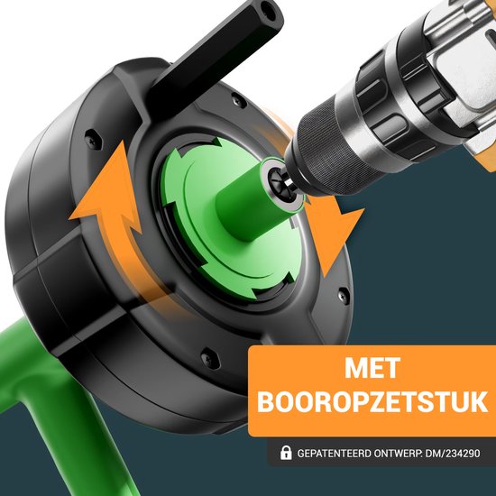 MEISTERFAKTUR Entstopfungsfeder mit automatischer Stromversorgung [7,5 m] | Kanalspülung mit Bohraufsatz | Kanalreinigungsfeder mit Handschuh | Spülbecken- und Abflussentstopfer | Kanalspülung | Kanalspiralbohrer