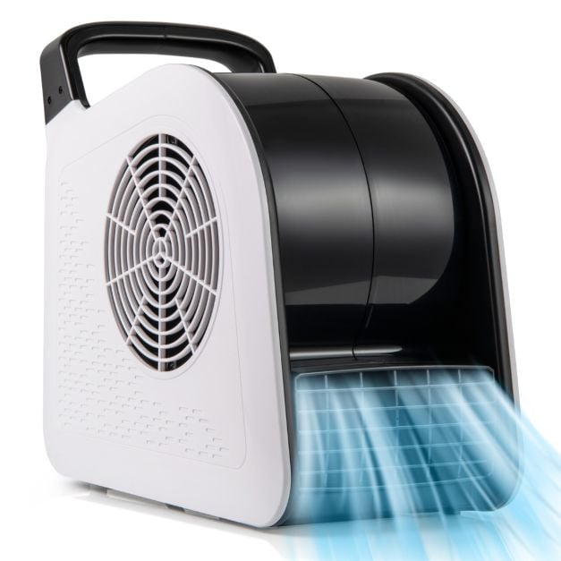 Coast Standventilator 130 W – 3 Geschwindigkeitsstufen – um 185° schwenkbar – 33 x 18 x 33 cm – Schwarz und Weiß