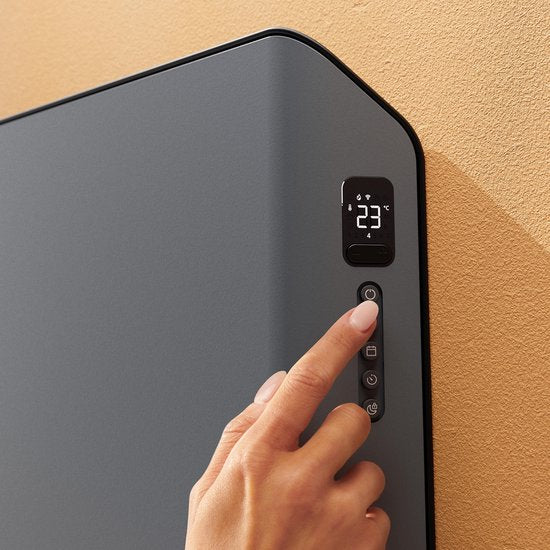 Duux Edge 1500W Smart Konvektor-Heizung - Elektrische Heizung - Elektrische Heizung Bad, Wohnzimmer, Büro - Grau