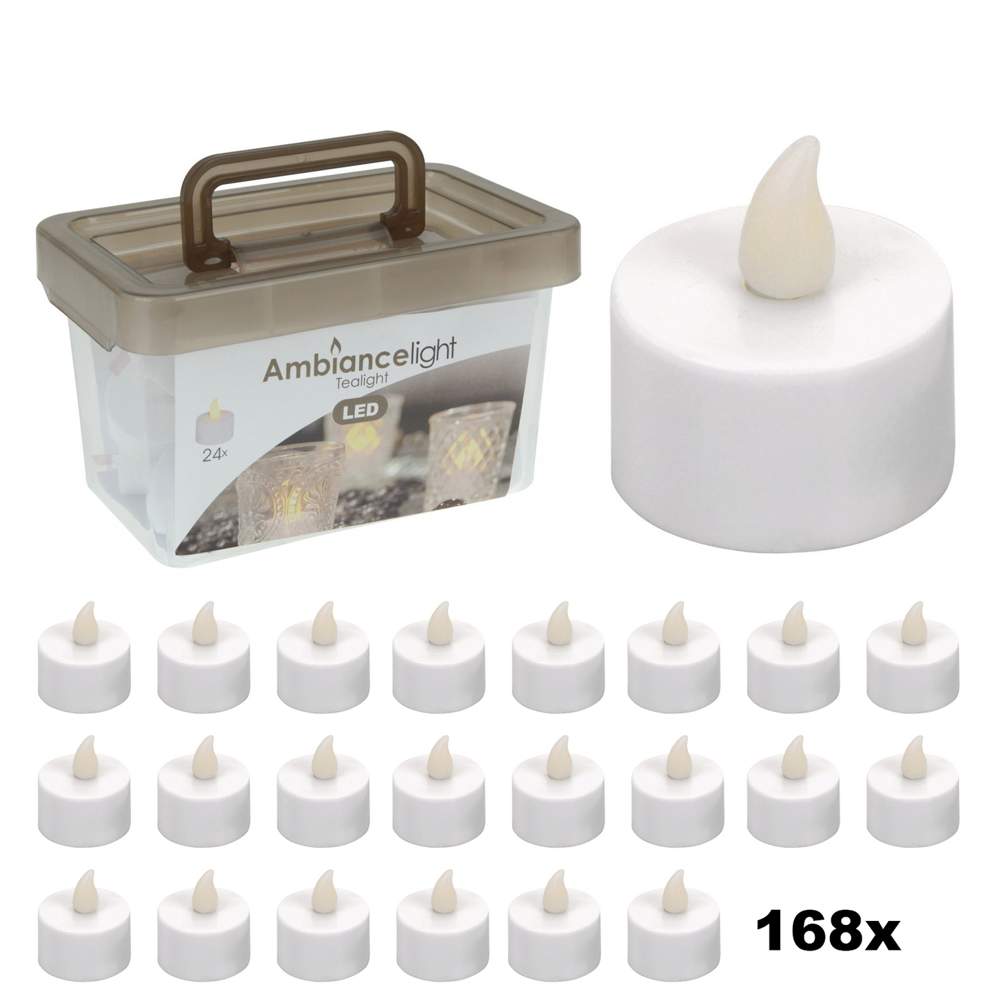 LED-Teelichtset - XXL Box mit 120 Kerzen - inkl. Batterien