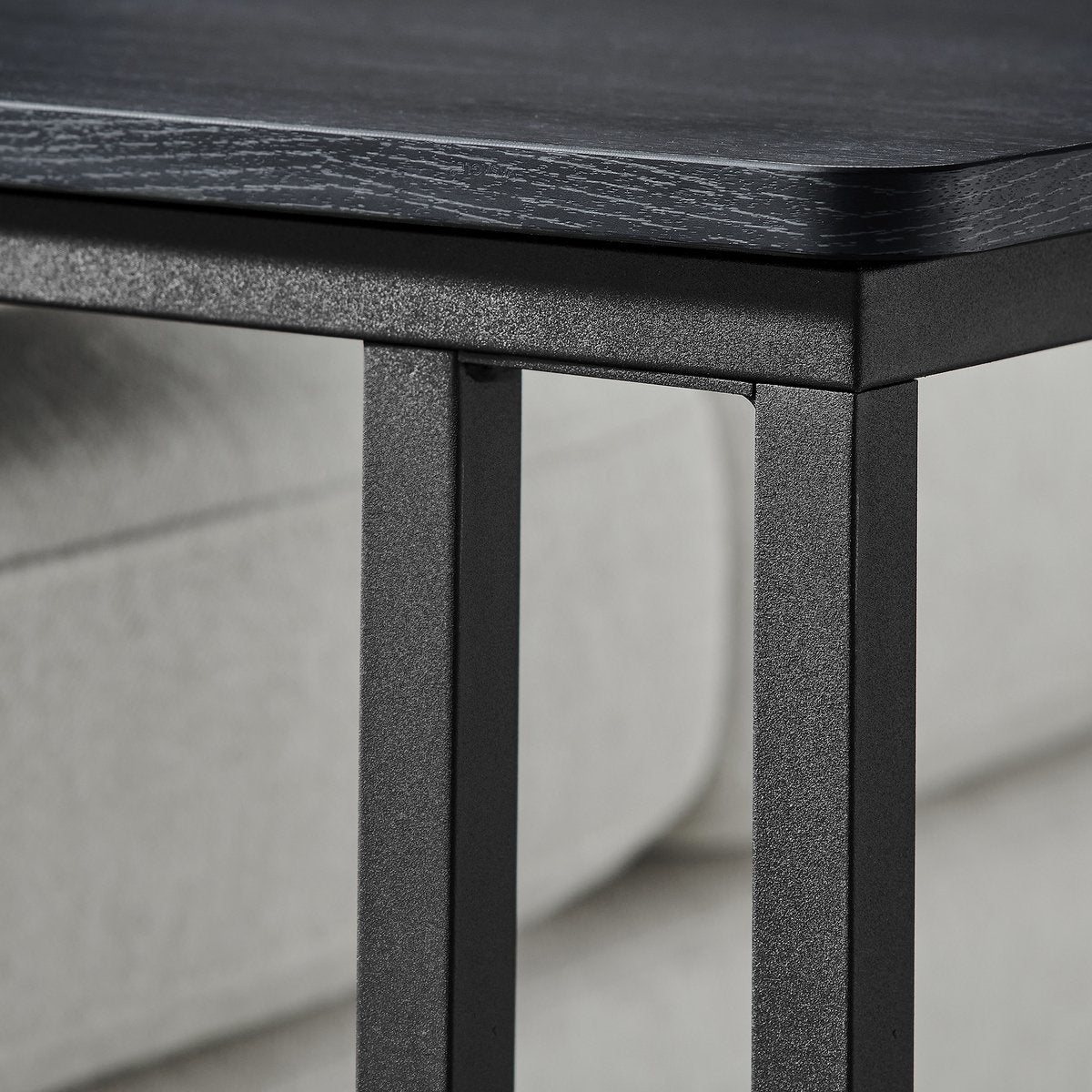 O'DADDYÂ® Beistelltisch - Beistelltische - Beistelltisch Metall mit Holz - Beistelltisch - Couchtische - Beistelltisch schwarz - Nachttisch mit Rollen - Beistelltisch Rollen - Beistelltisch - Beistelltische mit Rollen - 50 x 35 x 55 cm - schwarz - grau