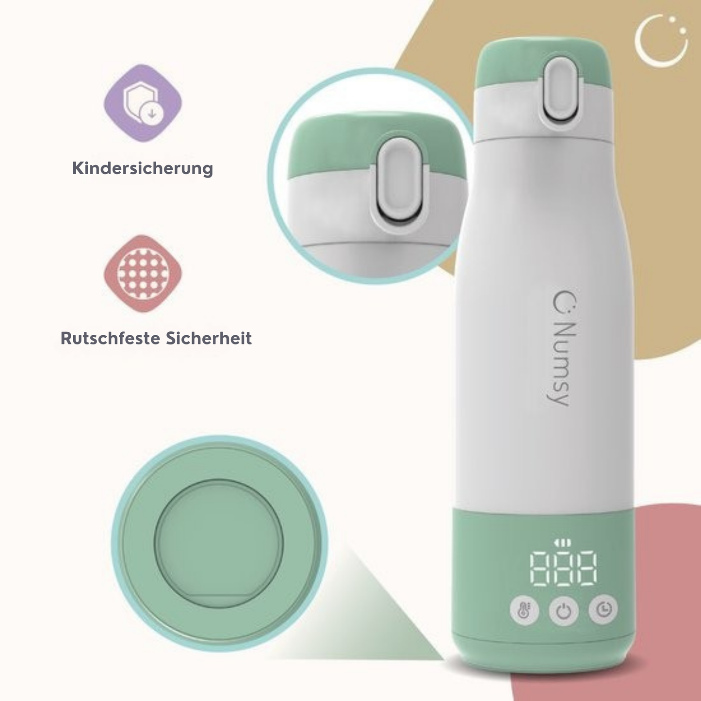 Numsy Thermosflaschenwärmer für unterwegs - Kabellos - 350 mL
