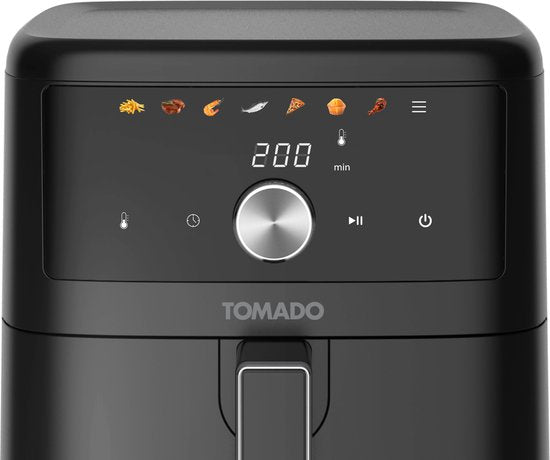 Tomado TAF6001B - XXL Airfryer - 6 Liter - Heißluftfritteuse - 1000 g Pommes frites - Digitalanzeige - Schwarz