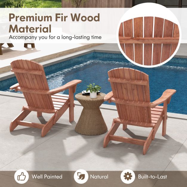 Coast Gartenstuhl Adirondack - 2er Set - Max. 180 kg - 89 x 71 x 94 cm - Braun