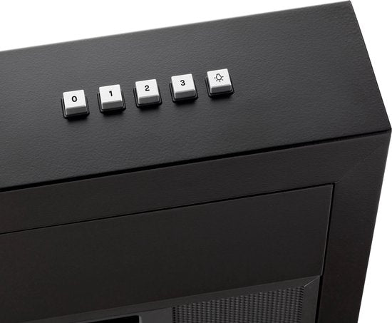 Inventum AKO6015ZWA Unterbau-Dunstabzugshaube 60 cm – Absaugleistung 350 m³/h – Geeignet für große Küchen – 3 Leistungsstufen – LED-Spots – Abluft und Umluft – Schwarz